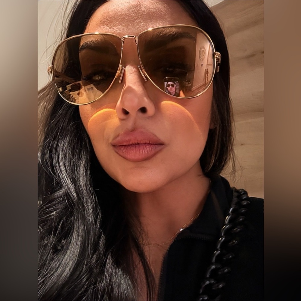 Fendi Gold Aviator Sunglasses